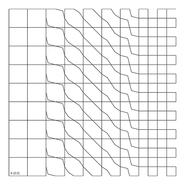 drawing crosswise deformation