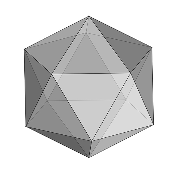 modeling and unrolling icosahedron