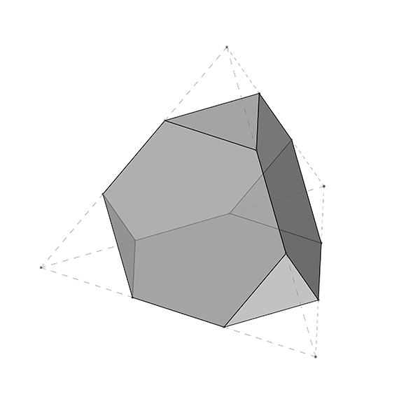 modeling and unrolling truncated tetrahedron